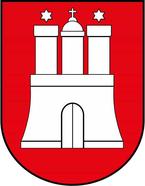 Das Wappen von Hamburg